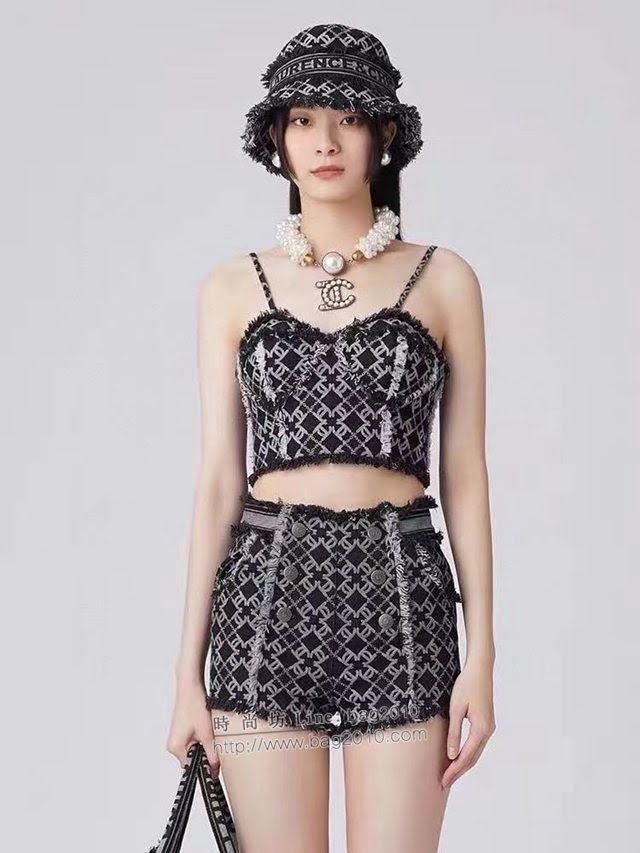 Laurence Chico新品女士帽子 Laurence Chico春夏新款印花防曬漁夫帽碎邊  mm1302